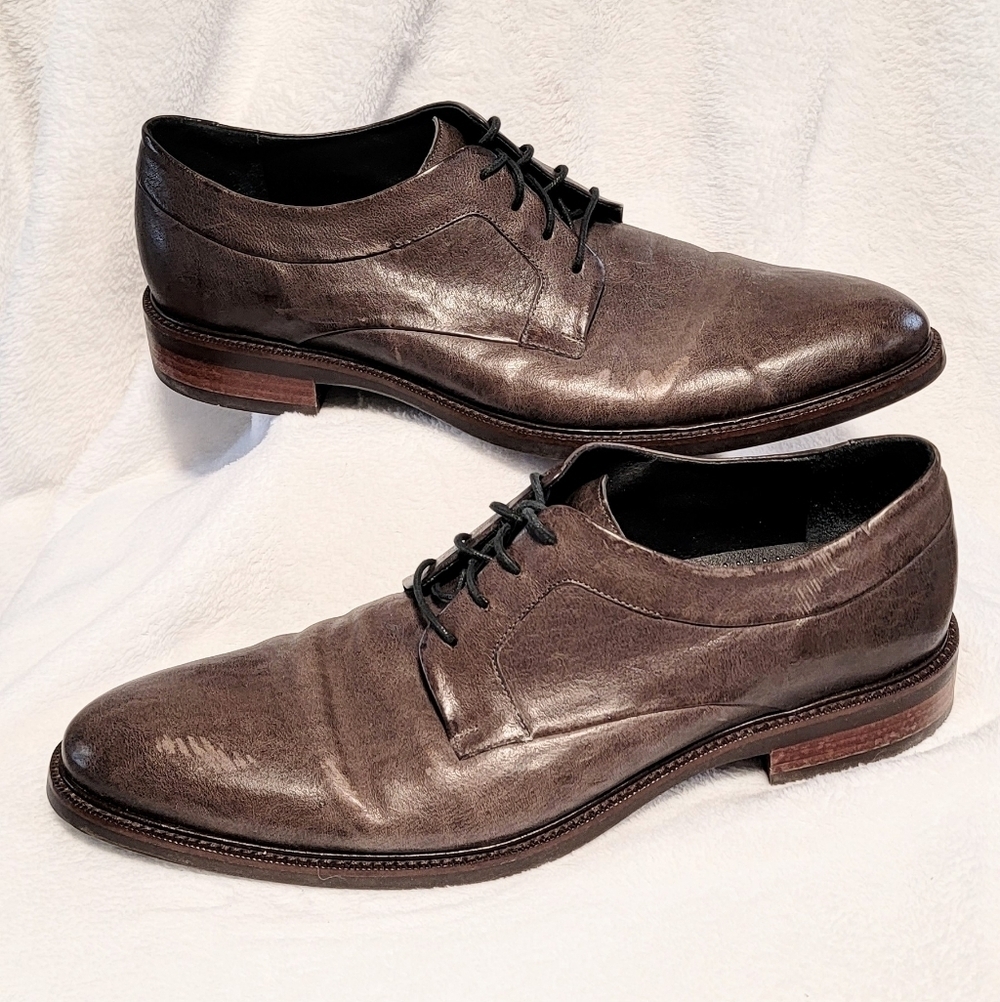 11 Cole Haan Limited Release Grand Os Leather Derby Oxfords C21453 Brown Gray